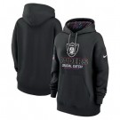 Youth Las Vegas Raiders Black 2024 Crucial Catch Club Pullover Hoodie