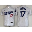 Youth Los Angeles Dodgers #17 Shohei Ohtani White Limited Jersey