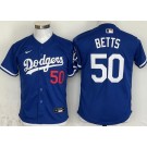 Youth Los Angeles Dodgers #50 Mookie Betts Blue Limited Jersey