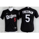 Youth Los Angeles Dodgers #5 Freddie Freeman Black Limited Jersey
