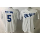 Youth Los Angeles Dodgers #5 Freddie Freeman White Cool Base Jersey