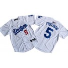 Youth Los Angeles Dodgers #5 Freddie Freeman White Limited Jersey