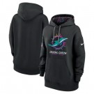 Youth Miami Dolphins Black 2024 Crucial Catch Club Pullover Hoodie