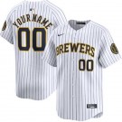 Youth Milwaukee Brewers Customized White Limited Jersey