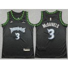 Youth Minnesota Timberwolves #3 Stephen Marbury Black Classic Sponsor Swingman Jersey