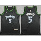 Youth Minnesota Timberwolves #5 Anthony Edwards Black Classic Sponsor Swingman Jersey