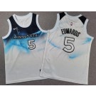 Youth Minnesota Timberwolves #5 Anthony Edwards White 2024 City Swingman Jersey