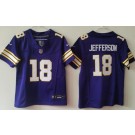 Youth Minnesota Vikings #18 Justin Jefferson Limited Purple Classic FUSE Vapor Jersey
