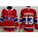 Youth Montreal Canadiens #13 Cole Caufield Red Authentic Jersey