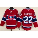 Youth Montreal Canadiens #22 Cole Caufield Red Authentic Jersey
