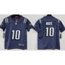 Youth New England Patriots #10 Drake Maye Limited Gray Rivalries Vapor Jersey