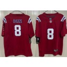 Youth New England Patriots #8 Stefon Diggs Limited Red Vapor Jersey