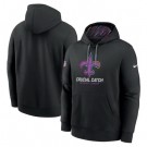 Youth New Orleans Saints Black 2024 Crucial Catch Club Pullover Hoodie