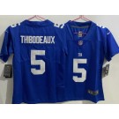 Youth New York Giants #5 Kayvon Thibodeaux Limited Blue Vapor Jersey