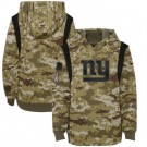 Youth New York Giants Olive 2021 Salute To Service Therma Performance Pullover Hoodie
