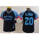 Youth New York Mets #20 Pete Alonso Navy 2024 All Star Limited Jersey