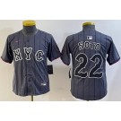 Youth New York Mets #22 Juan Soto Gray City Connect Limited Jersey