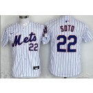 Youth New York Mets #22 Juan Soto White Limited Jersey