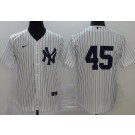 Youth New York Yankees #45 Gerrit Cole White 2020 Cool Base Jersey