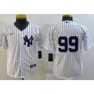 Youth New York Yankees #99 Aaron Judge White Cool Base Jersey
