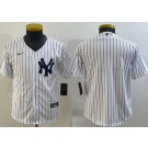 Youth New York Yankees Blank White Cool Base Jersey