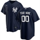 Youth New York Yankees Customized Navy Alternate Cool Base Jersey