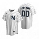 Youth New York Yankees Customized White Stripes 2020 Cool Base Jersey
