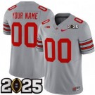 Youth Ohio State Buckeyes Customized Limited Gray 2025 Finals FUSE College Football Jersey