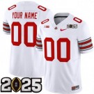 Youth Ohio State Buckeyes Customized Limited White 2025 Finals FUSE College Football Jersey