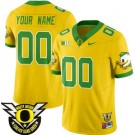 Youth Oregon Ducks Custom Yellow Fashion FUSE College Football Jersey