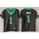 Youth Philadelphia Eagles #1 Jalen Hurts Limited Black Alternate FUSE Vapor Jersey