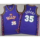 Youth Phoenix Suns #35 Kevin Durant Purple 2024 City Swingman Jersey