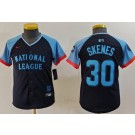 Youth Pittsburgh Pirates #30 Paul Skenes Navy 2024 All Star Limited Jersey