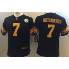 Youth Pittsburgh Steelers #7 Ben Roethlisberger Black Rush Jersey