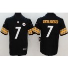 Youth Pittsburgh Steelers #7 Ben Roethlisberger Limited Black Vapor Untouchable Jersey