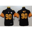 Youth Pittsburgh Steelers #90 TJ Watt Limited Black Rush Jersey