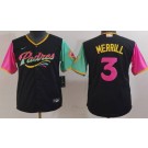 Youth San Diego Padres #3 Jackson Merrill Black City Cool Base Jersey