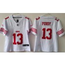Youth San Francisco 49ers #13 Brock Purdy Limited White FUSE Vapor Jersey