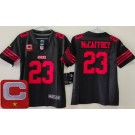 Youth San Francisco 49ers #23 Christian McCaffrey Limited Black C Patch Vapor Jersey
