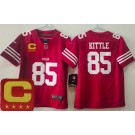 Youth San Francisco 49ers #85 George Kittle Limited Red C Patch Vapor Jersey
