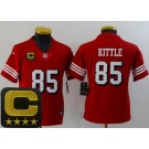 Youth San Francisco 49ers #85 George Kittle Limited Red Throwback C Patch Vapor Jersey