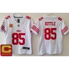 Youth San Francisco 49ers #85 George Kittle Limited White C Patch FUSE Vapor Jersey