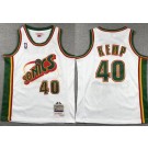 Youth Seattle Sonics #40 Shawn Kemp White 1995 Throwback Swingman Jersey