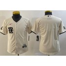 Youth Texas Rangers Blank Cream 2023 City Cool Base Jersey