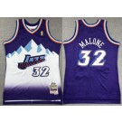 Youth Utah Jazz #32 Karl Malone Purple 1996 Throwback Swingman Jersey