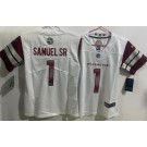 Youth Washington Commanders #1 Deebo Samuel Sr Limited White Vapor Jersey