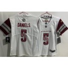 Youth Washington Commanders #5 Jayden Daniels Limited White Vapor Jersey