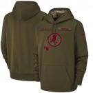 Youth Washington Redskins Olive Salute To Service Printed Pullover Hoodie