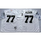 Men's Oakland Raiders #77 Lyle Alzado White Throwback Jersey