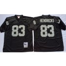 Men's Oakland Raiders #83 Ted Hendricks Black Throwback Jersey